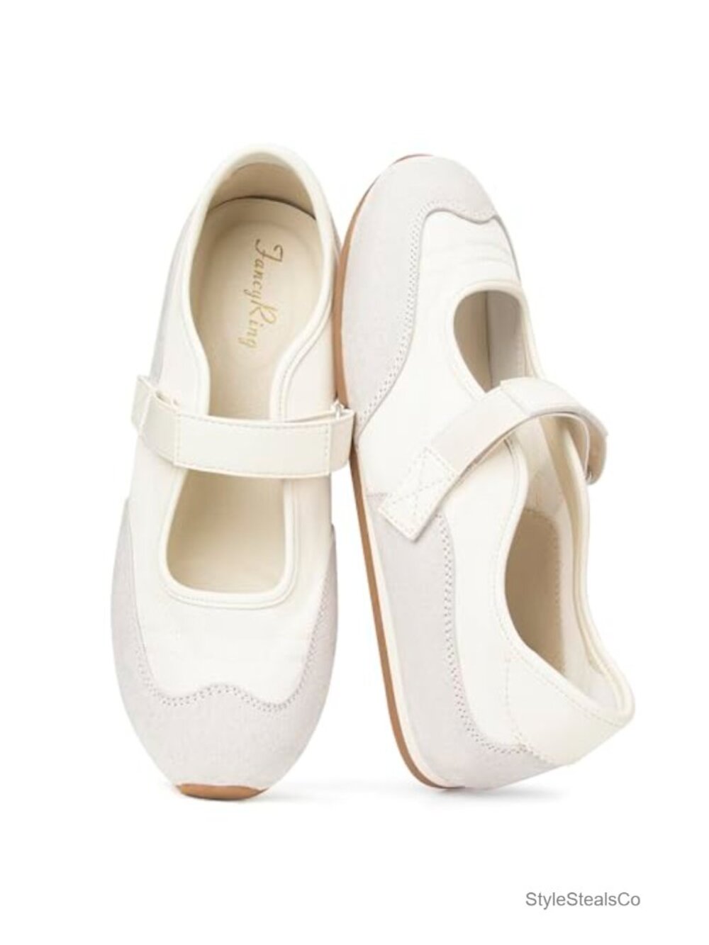 Women's Mary Jane Ballet Sneakers Elastic Strap Slip-On Comfortable Walking